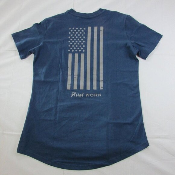 Ariat Tops - Ariat Women's Rebar Cotton Strong American Flag Graphic Short Sleeve T-Shirt Key